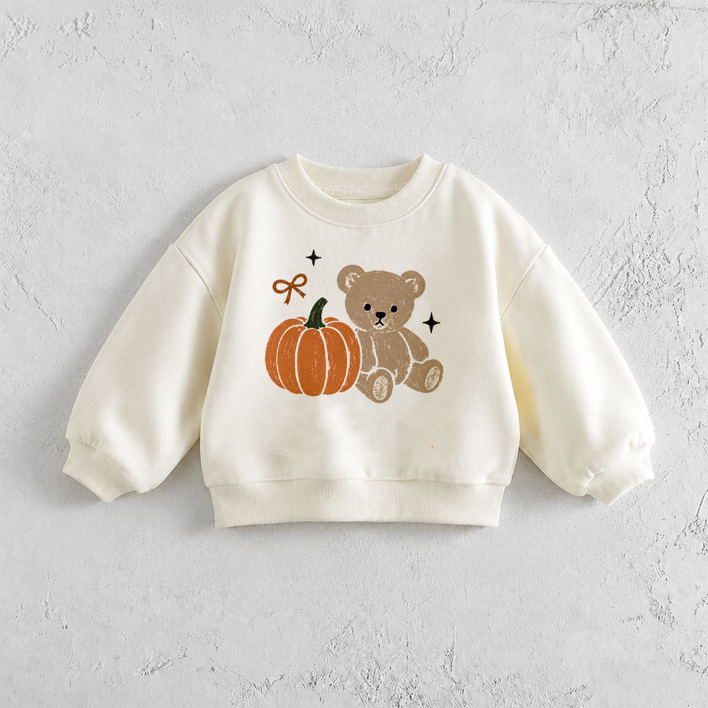 Baby & Kids Bear Pumpkin Pattern Sweatshirt