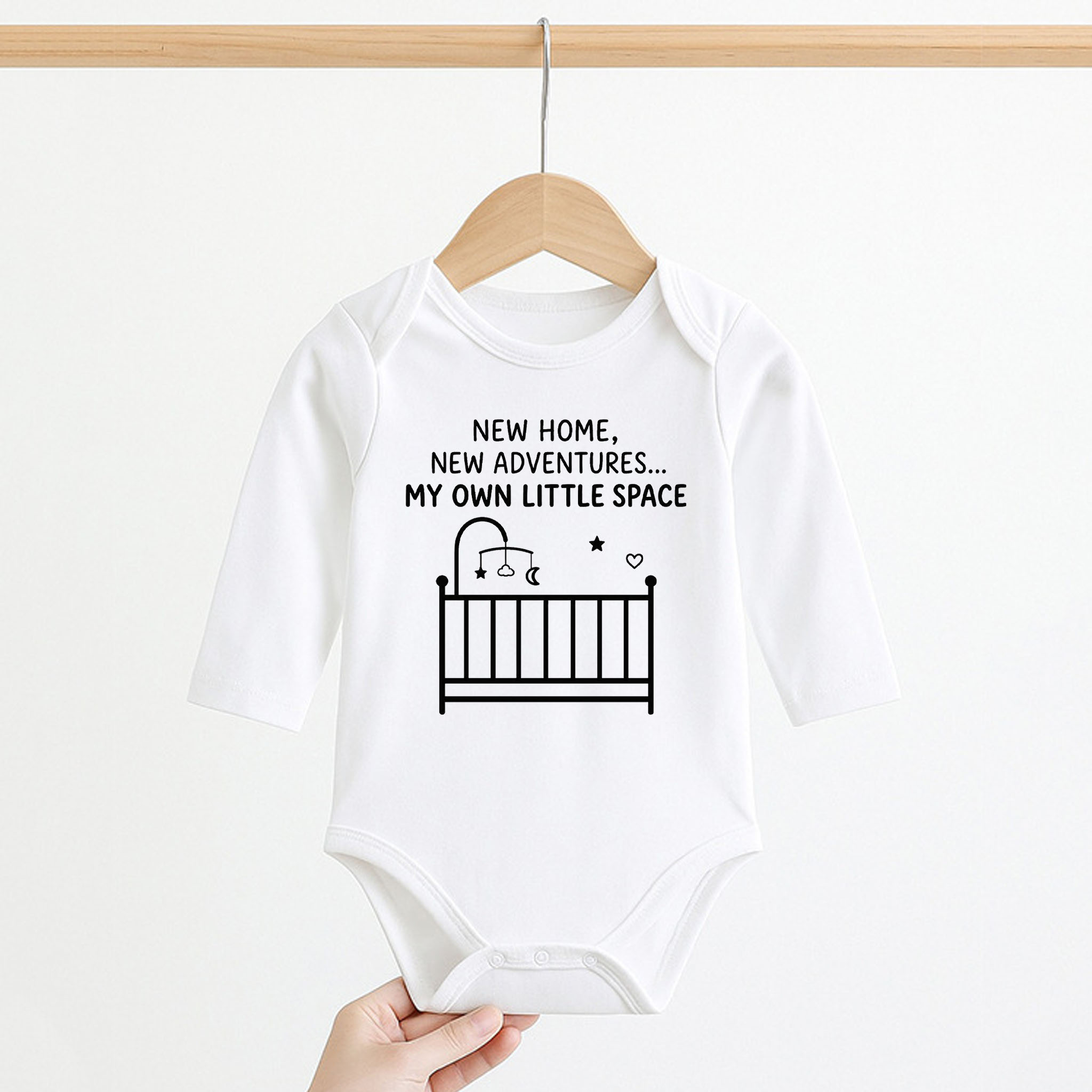 NEW HOME NEW ADVENTURES MY OWN LITTLE SPACE Baby Romper