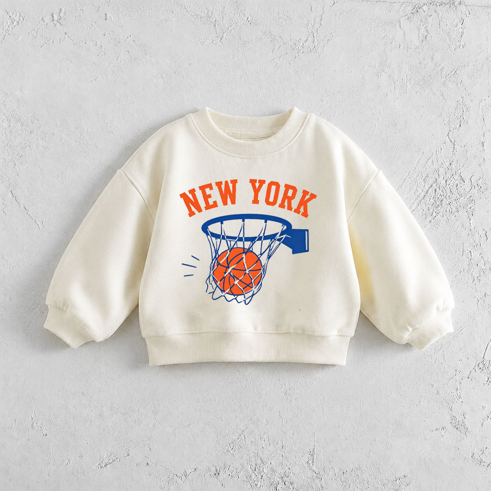 NEW YORK Baby & Kids Basketball Pattern Sweatshirt