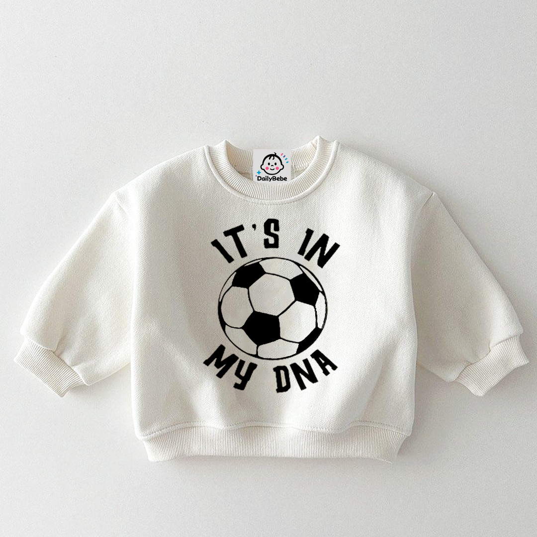 IT'S IN MY DNA Baby & Kids Soccer Pattern Sweatshirt