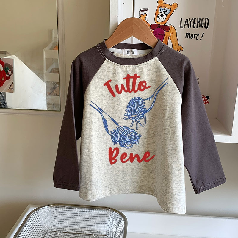 TUTTO BENE Kids PASTA Contrast Color T-Shirt