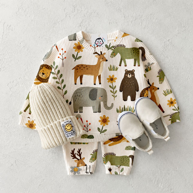 Baby Animals Waffle 2-Piece Set