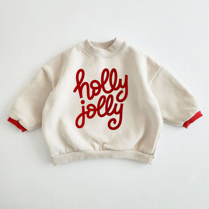 HOLLY JOLLY Baby Toddler Slogan Sweatshirt