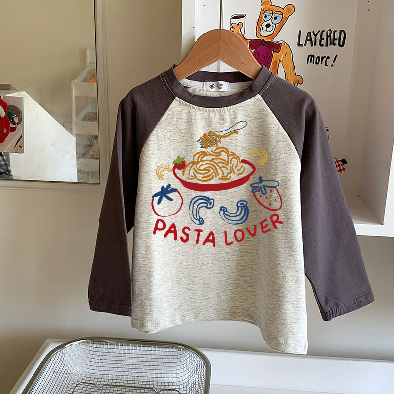 PASTA LOVER Kid Contrast Color T-Shirt