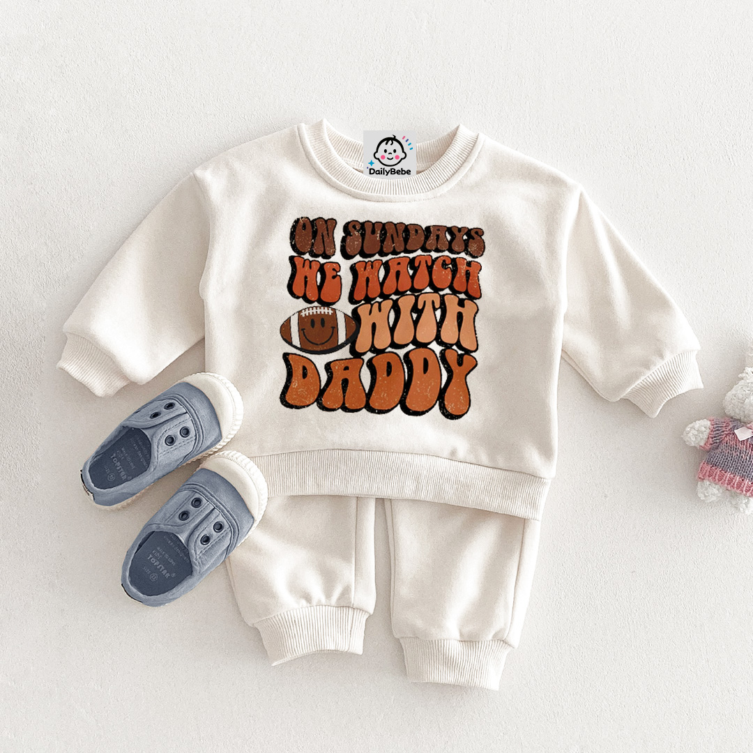 ON SUNDAY WE WATCH WITH DADDY Baby Sets