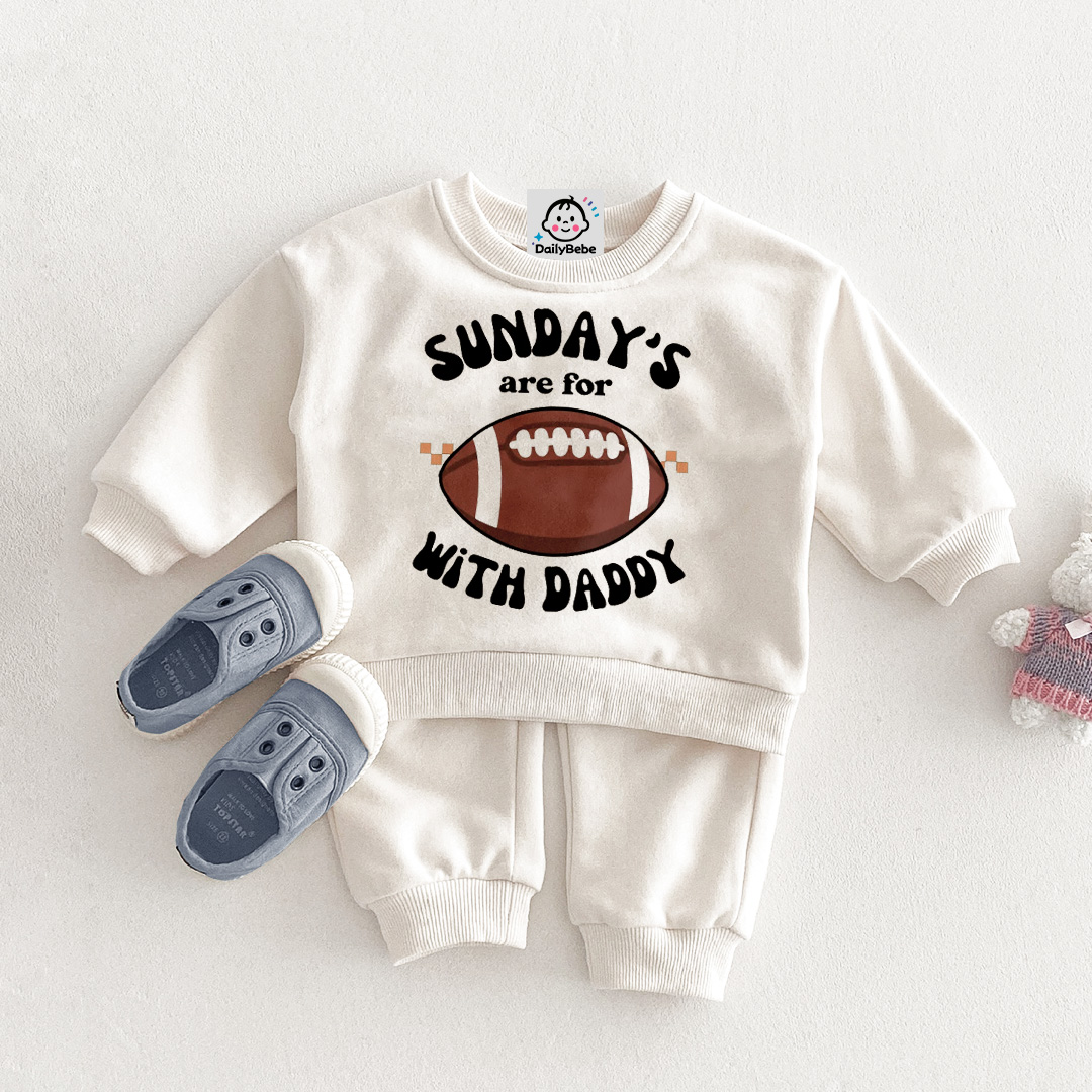 DADDY'S ARE FOR FOOTBALL WITH DADDY Baby & Kids Sweatshirt