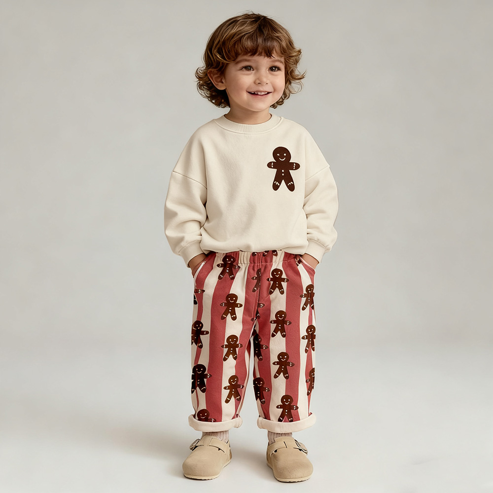 Baby Toddler Gingerbread Stripe 2-Piece Set