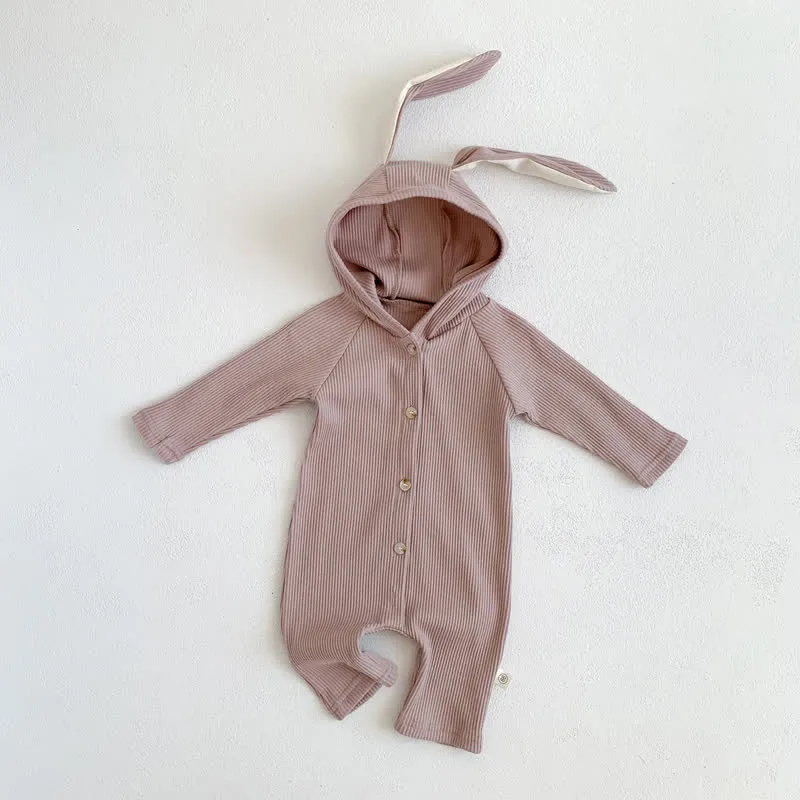 Baby Rabbit Ear Hooded Romper