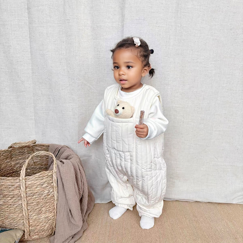 Baby Bear Doll Quilted Rompers