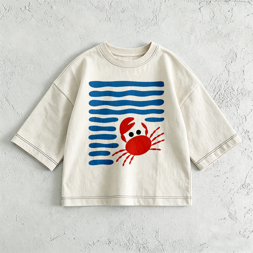 Baby & Kids Wave Crab Print T-Shirt (6M-12Y)