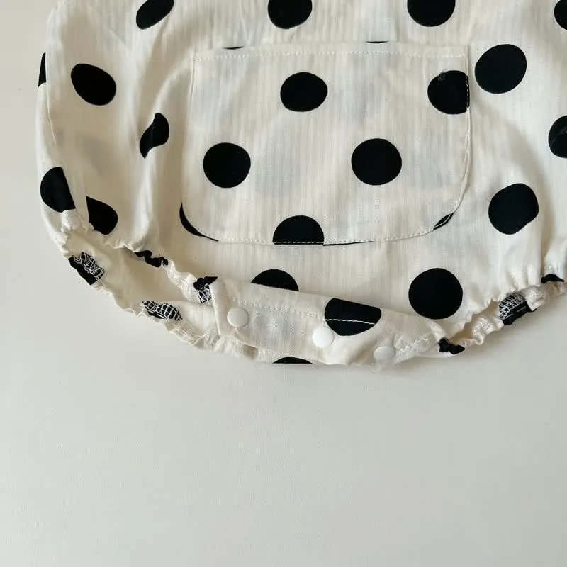 Baby Polka Dot Pocket Overalls