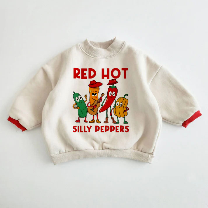 RED HOT SILLY PEPPER Baby & Kids Chili Peppers Sweatshirt