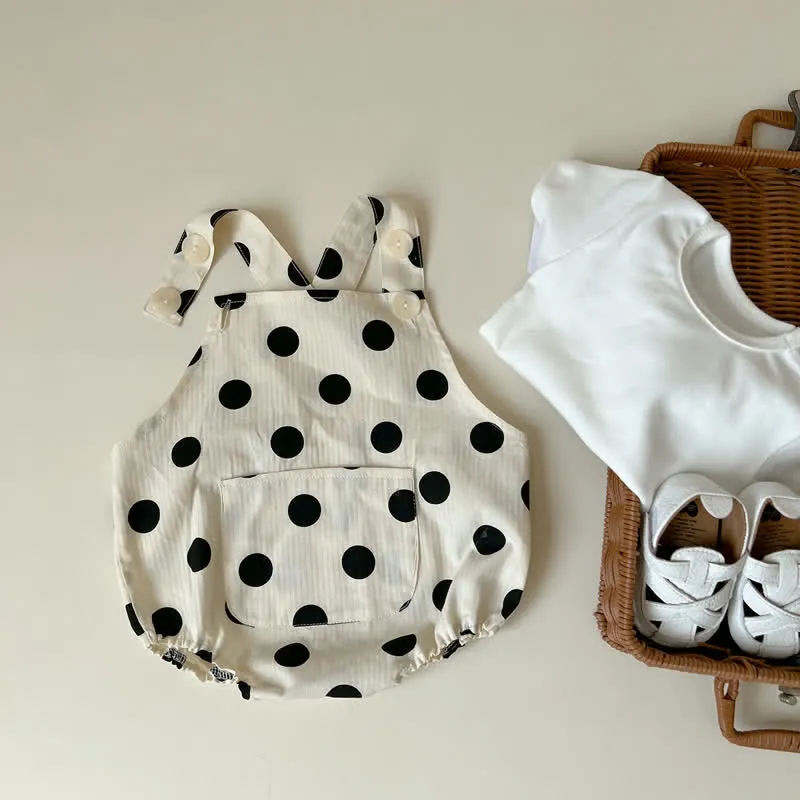 Baby Polka Dot Pocket Overalls