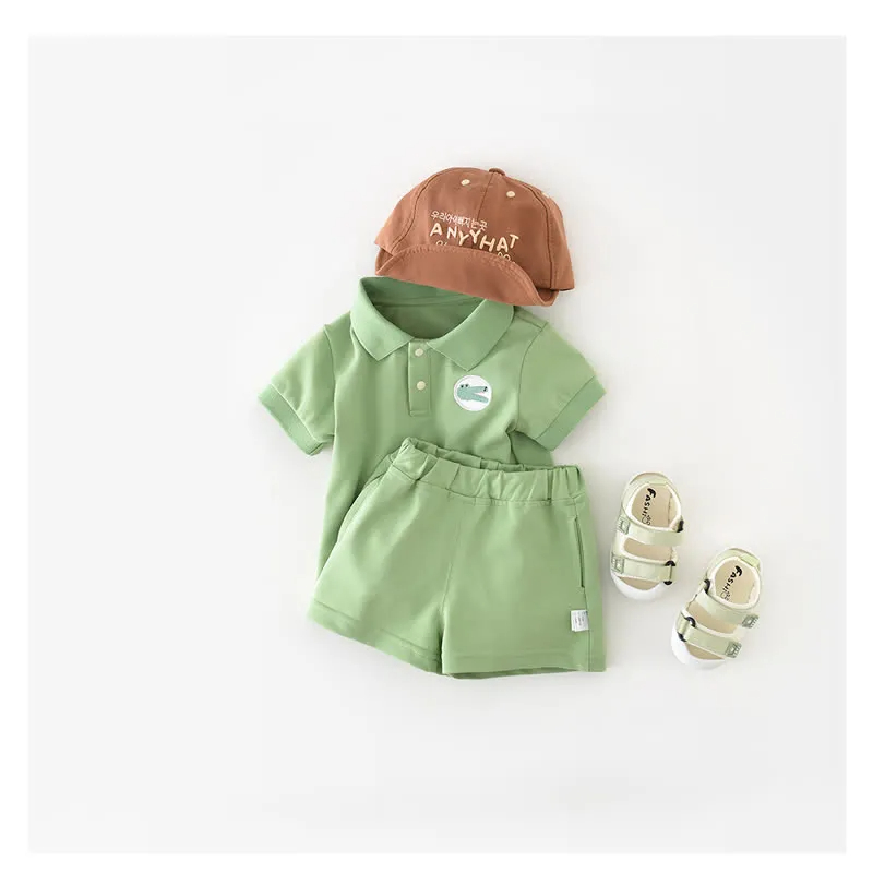 Baby 2-Piece Animal Polo Shirt and Shorts Set