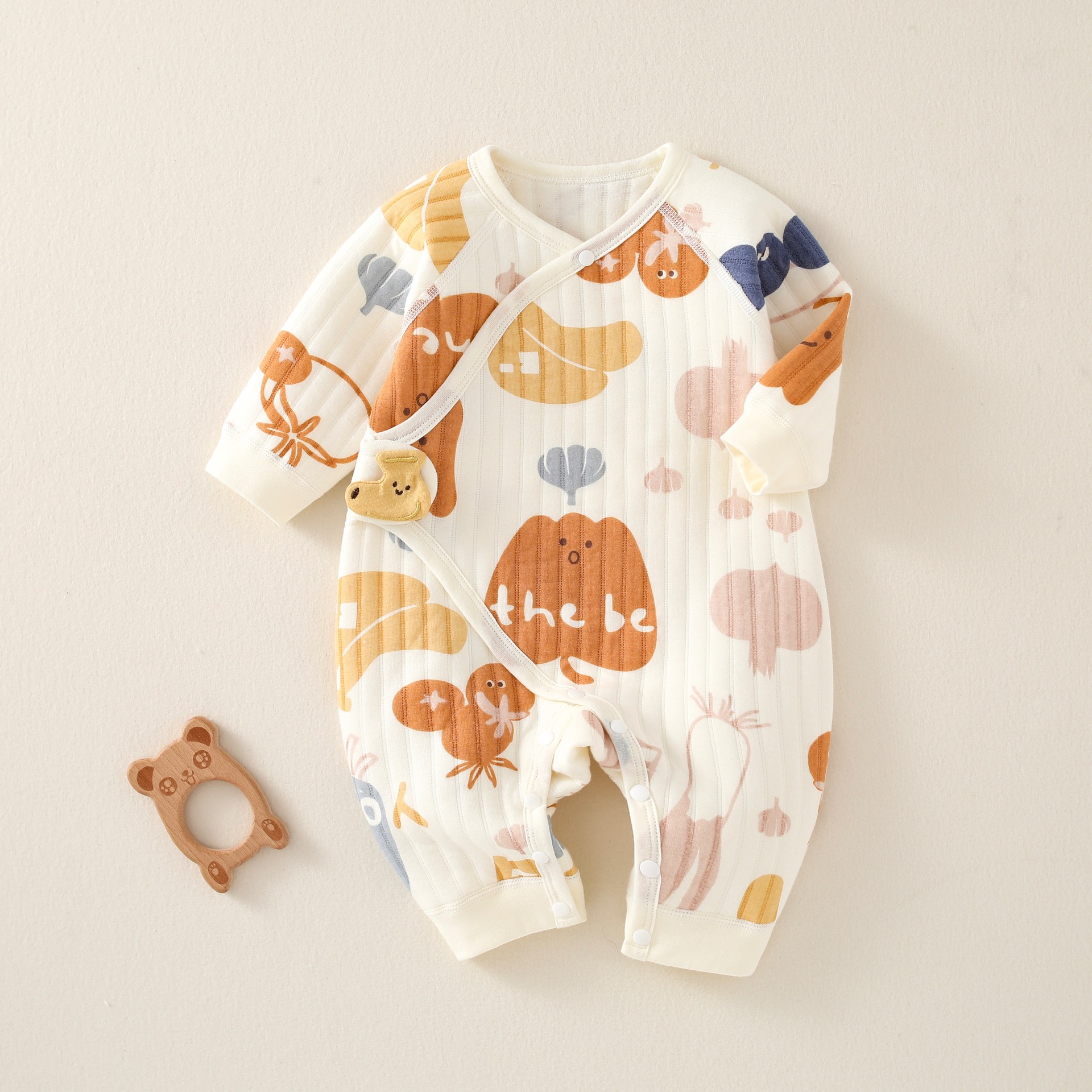 Baby Newborn Fruit Kimono Seamless Jumpsuit
