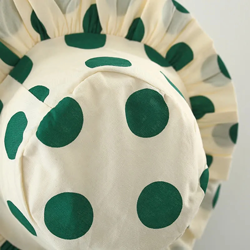 Baby Dots Ruffled Dress with Hat