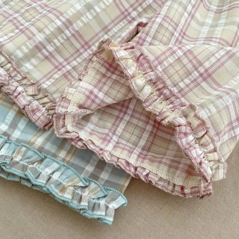 Baby Toddler 2-Piece Plaid Sleeveless Set