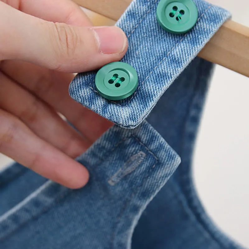 Toddler Double Pocket Fruit Denim Overalls