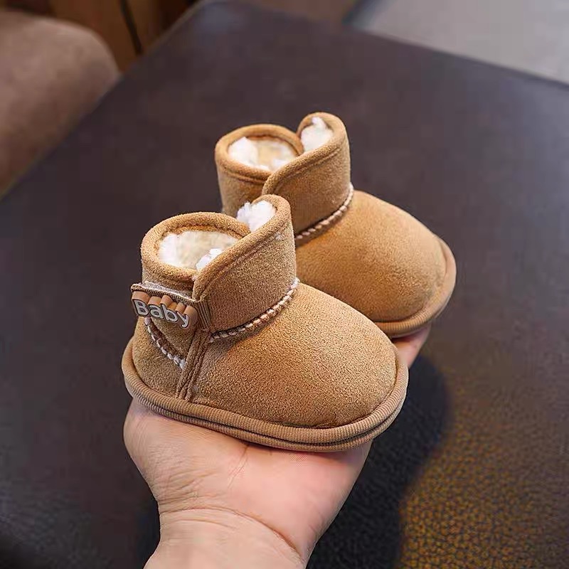 Baby Solid Color Warm Snow Boots Shoes