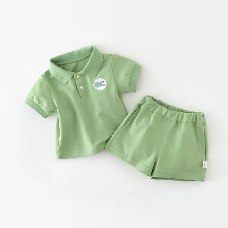 Baby 2-Piece Animal Polo Shirt and Shorts Set
