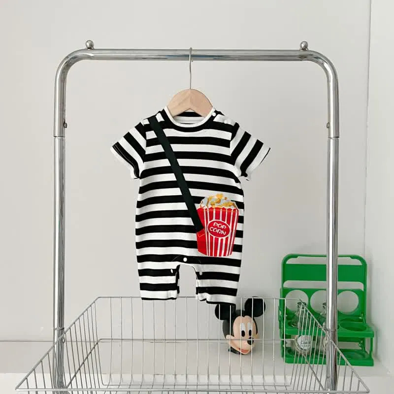 Baby Popcorn Striped Romper