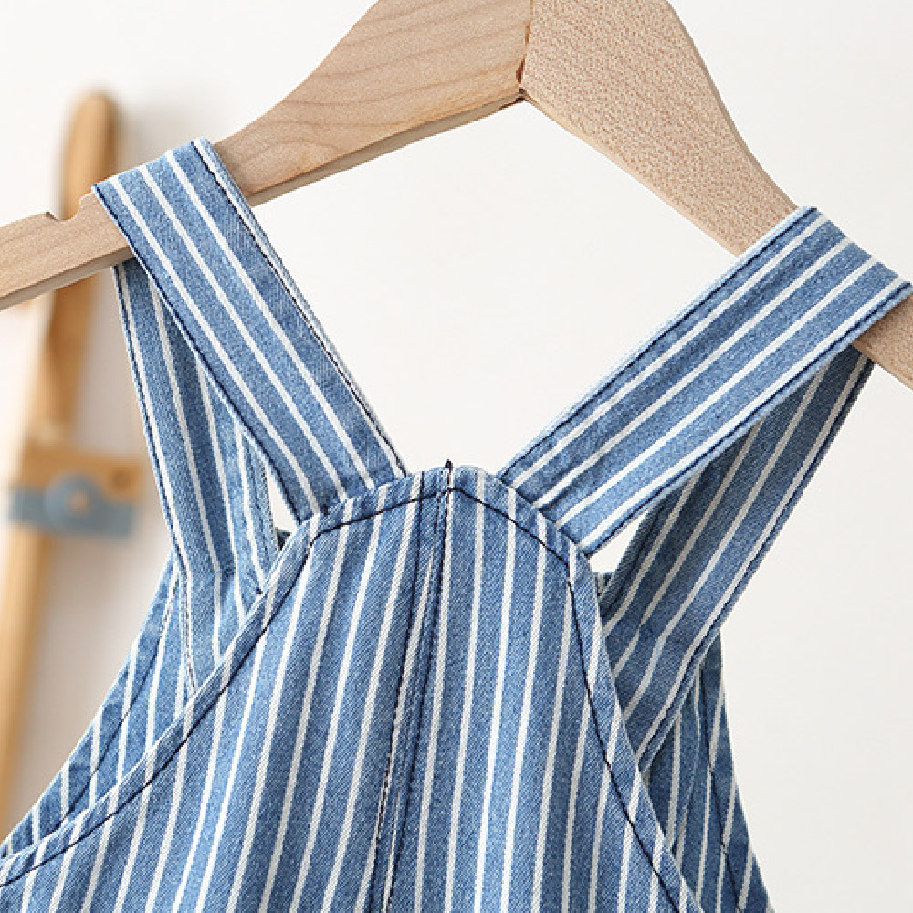 Baby Stripe Denim Overalls