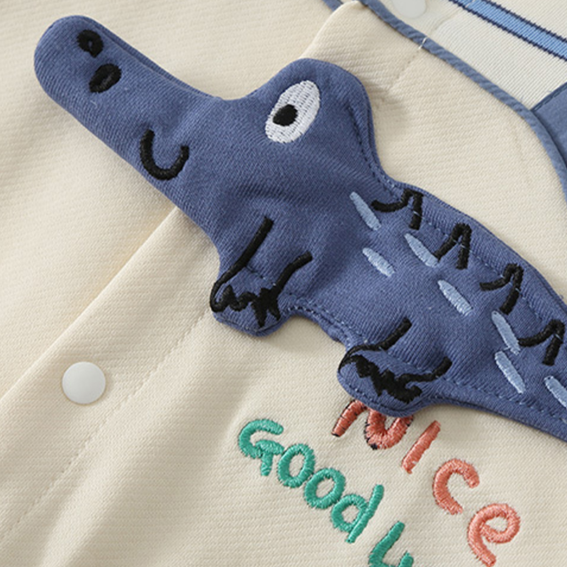 Baby 3D Crocodile Stripe Jumpsuit