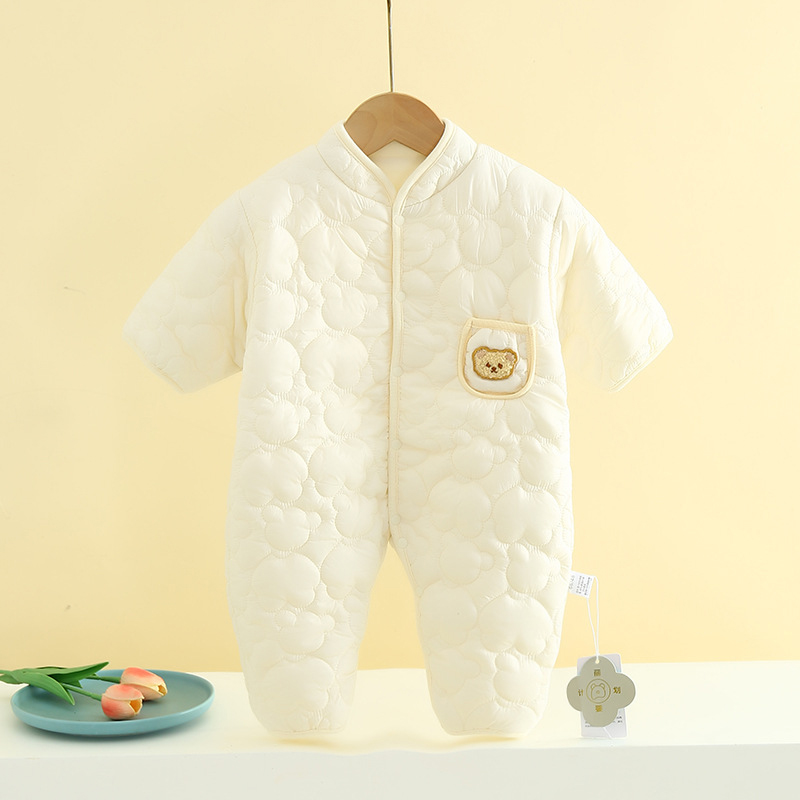 Baby Bear Quilted Thick Romper