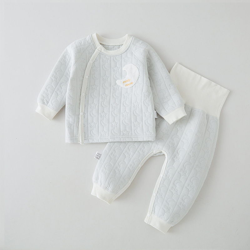 Baby Newborn 2 Piece Moon Solid Color Set