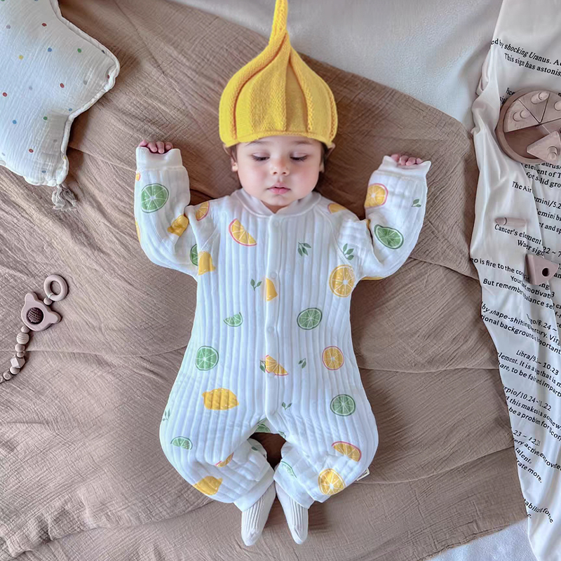 Baby Cute Lemon Kimono Romper