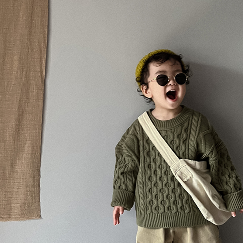 Toddler Retro Twist Pullover Sweater