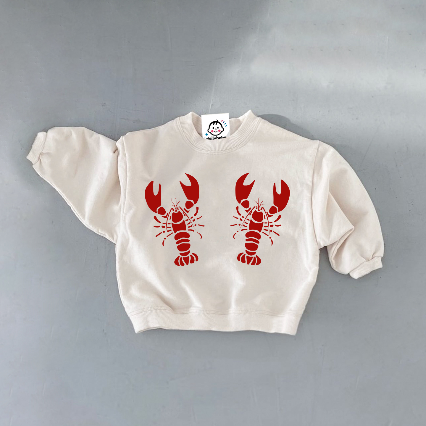 Baby Lobster White Sweatshirt