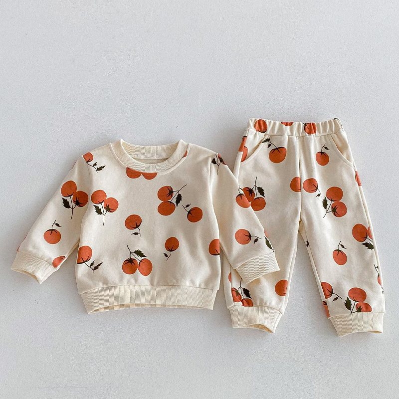 Baby 2-Piece Orange Sweatsuit Set
