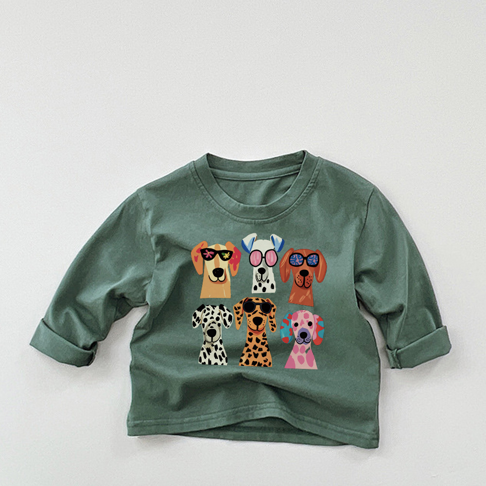 Baby & Kids Dog Solid Color Casual T-Shirt
