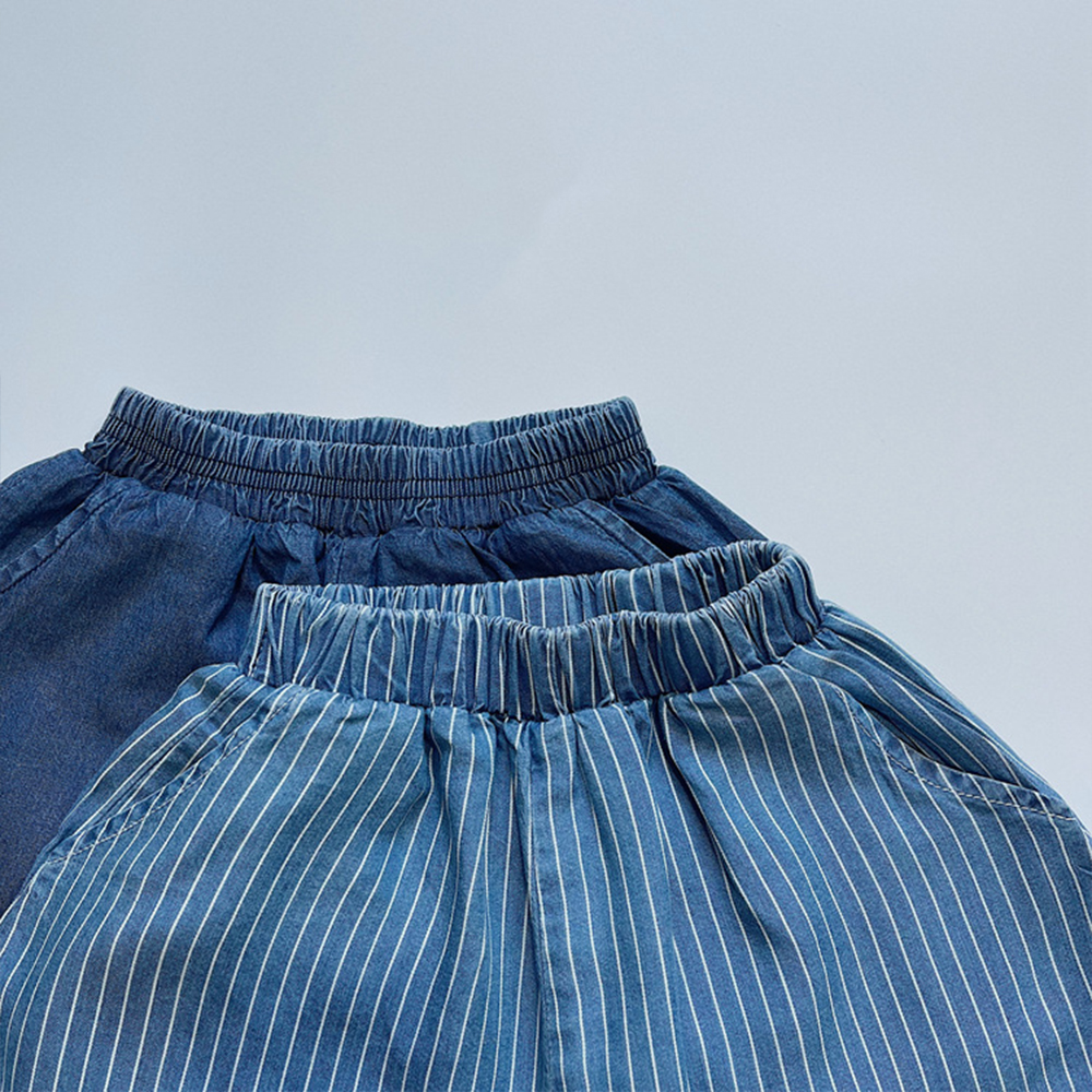 Toddler Kids Stripe Denim Pants