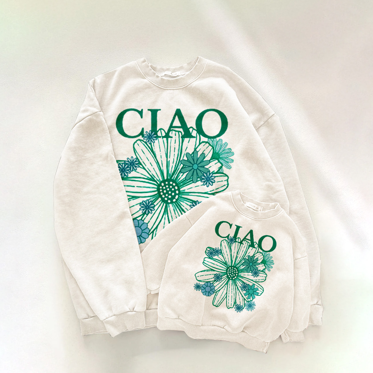 CIAO Family Sunflower Pattern Sweatshirt