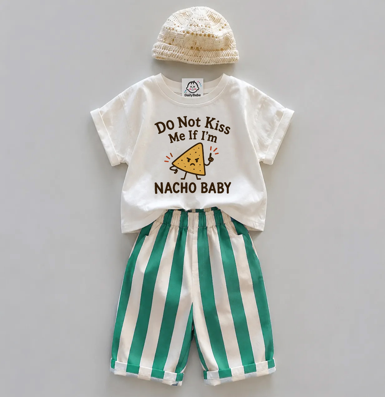 DO NOT KISS ME IF I'M NACHO BABY Baby Toddler 2-Piece Set