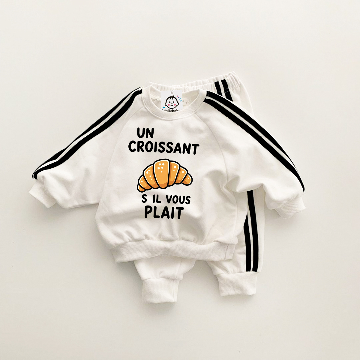 UN CROISSANT Baby Sweatshirt Sets