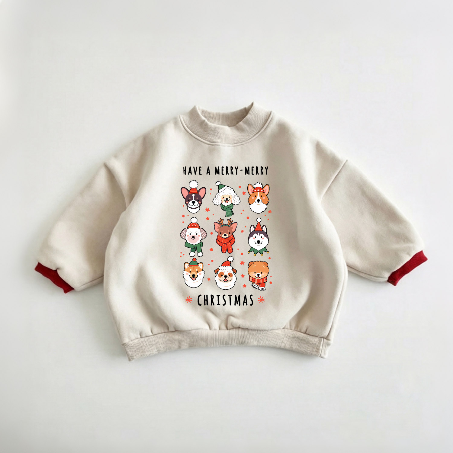 HAVE A MERRT MERRY CHRISTMAS Baby Toddler Dogs Sweatshirt
