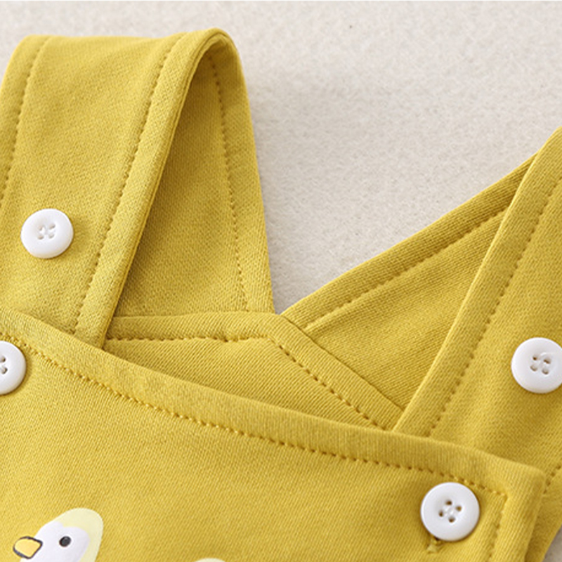 Baby 2-Piece Penguin Striped Yellow Set