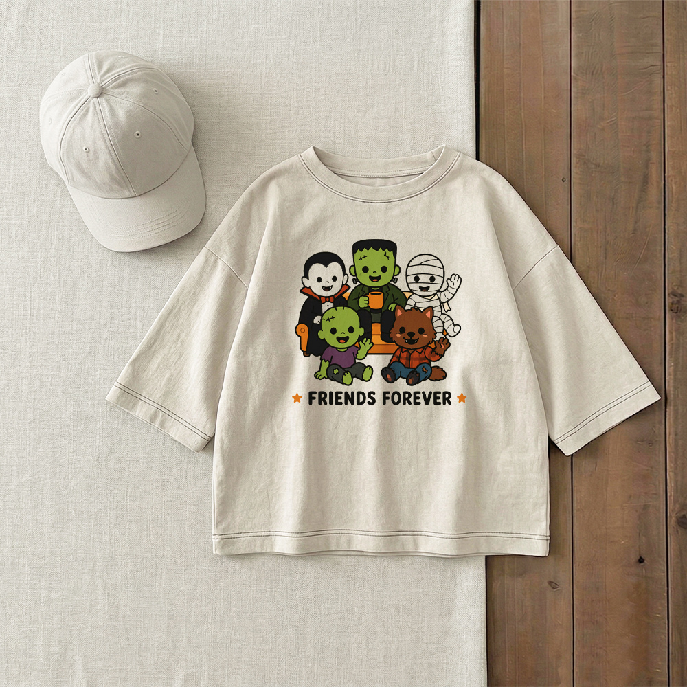 FRIENDS FOREVER Baby & Kids Pumpkin Car GooseT-Shirt (6M-12Y)