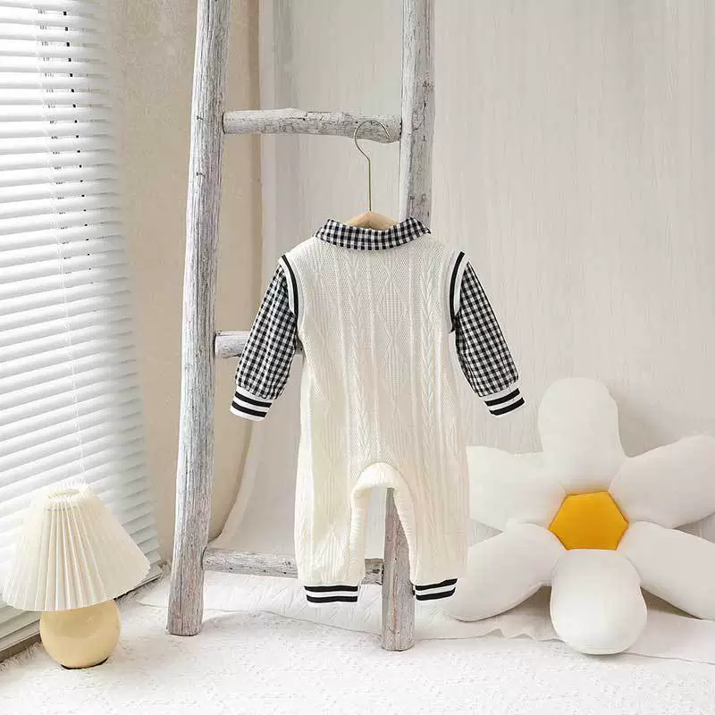 Baby Preppy Style Bear Romper