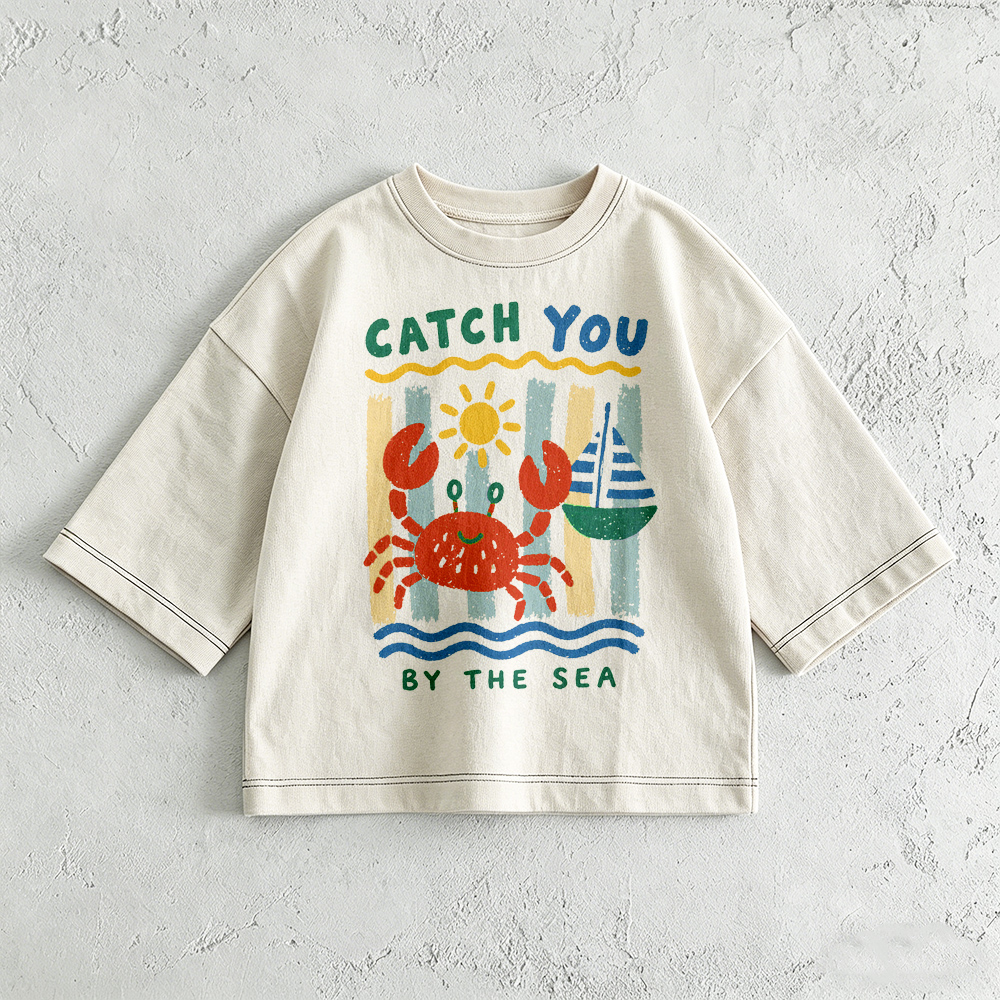 CATCH YOU BY THE SEA Baby & Kids Crab Print T-Shirt (6M-12Y)