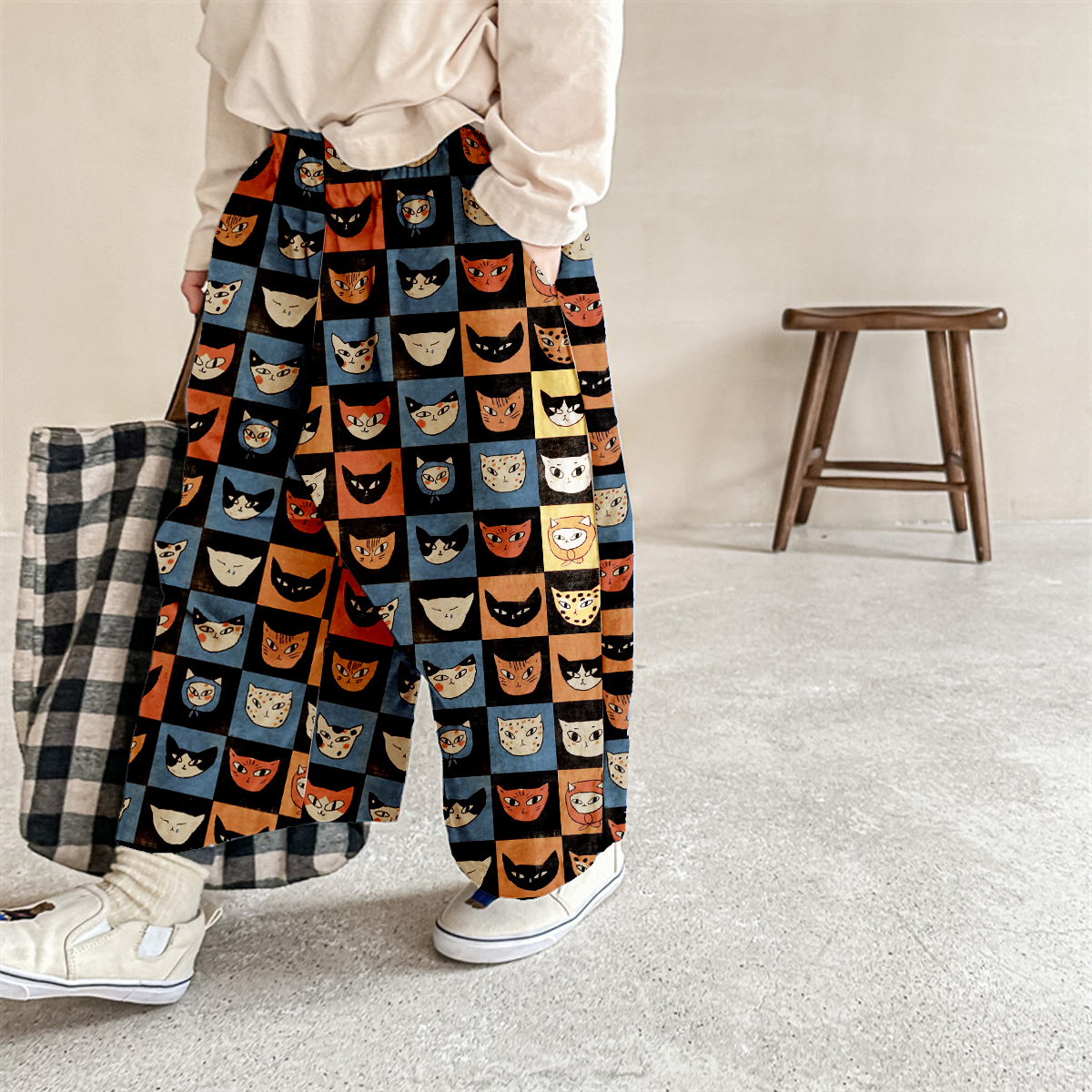 Baby & Kids Cats Plaid Pants