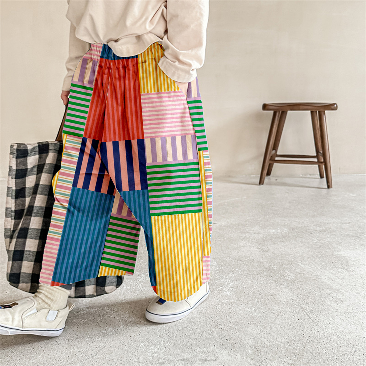 Baby & Kids Colorful Stripe Plaid Pants