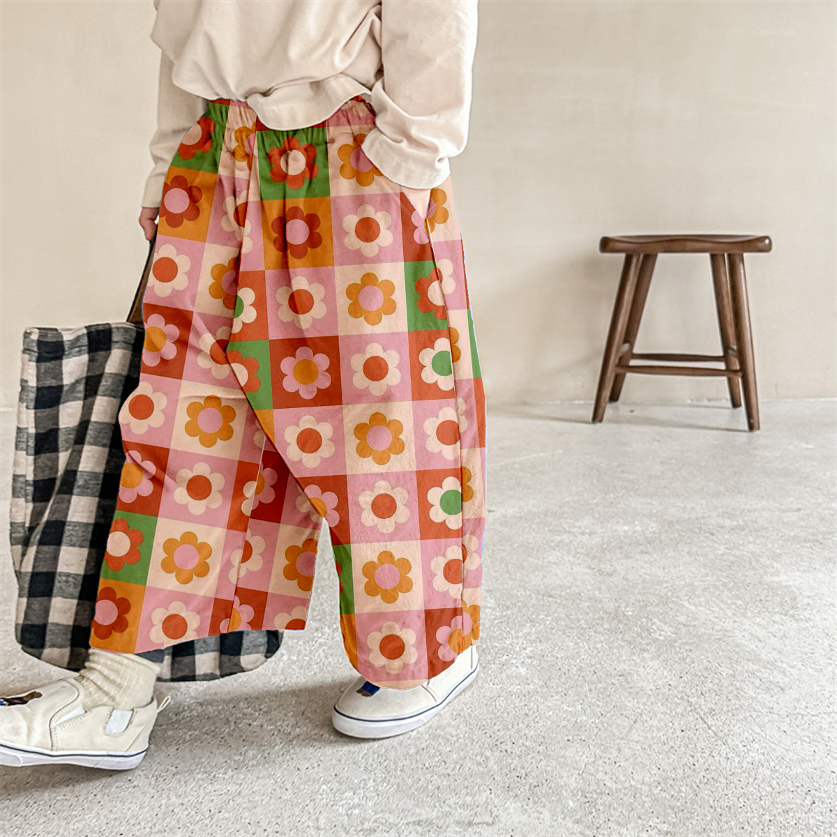 Baby & Kids Florals Plaid Pants