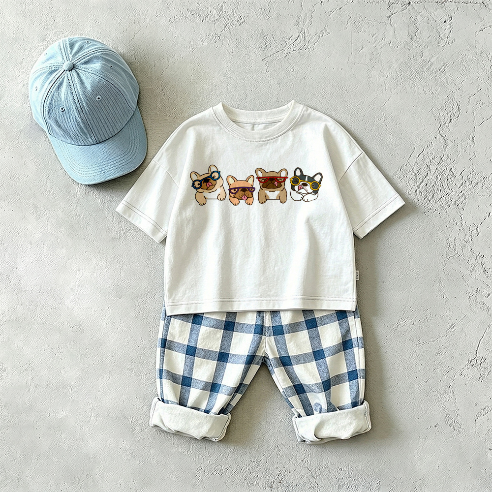 Baby & Kids Bulldogs Plaid 2 Piece Set