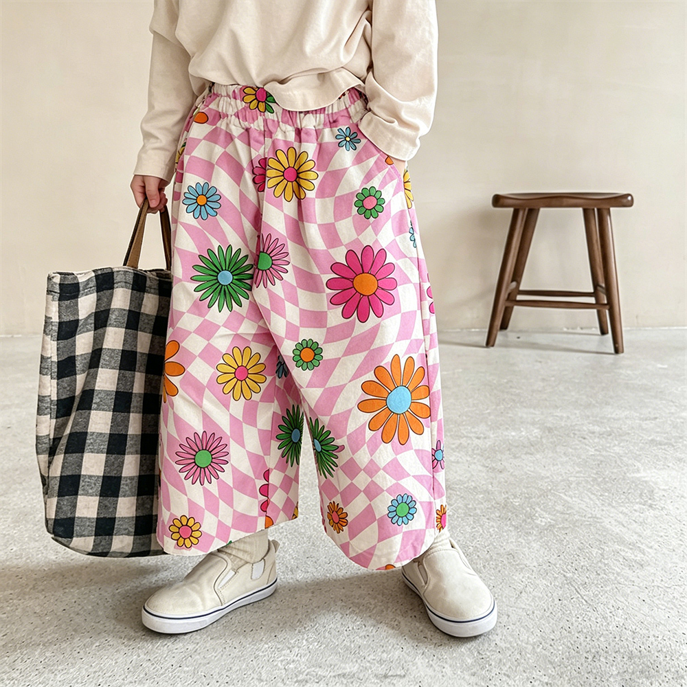 Baby & Kids Sunflowers Check Pants