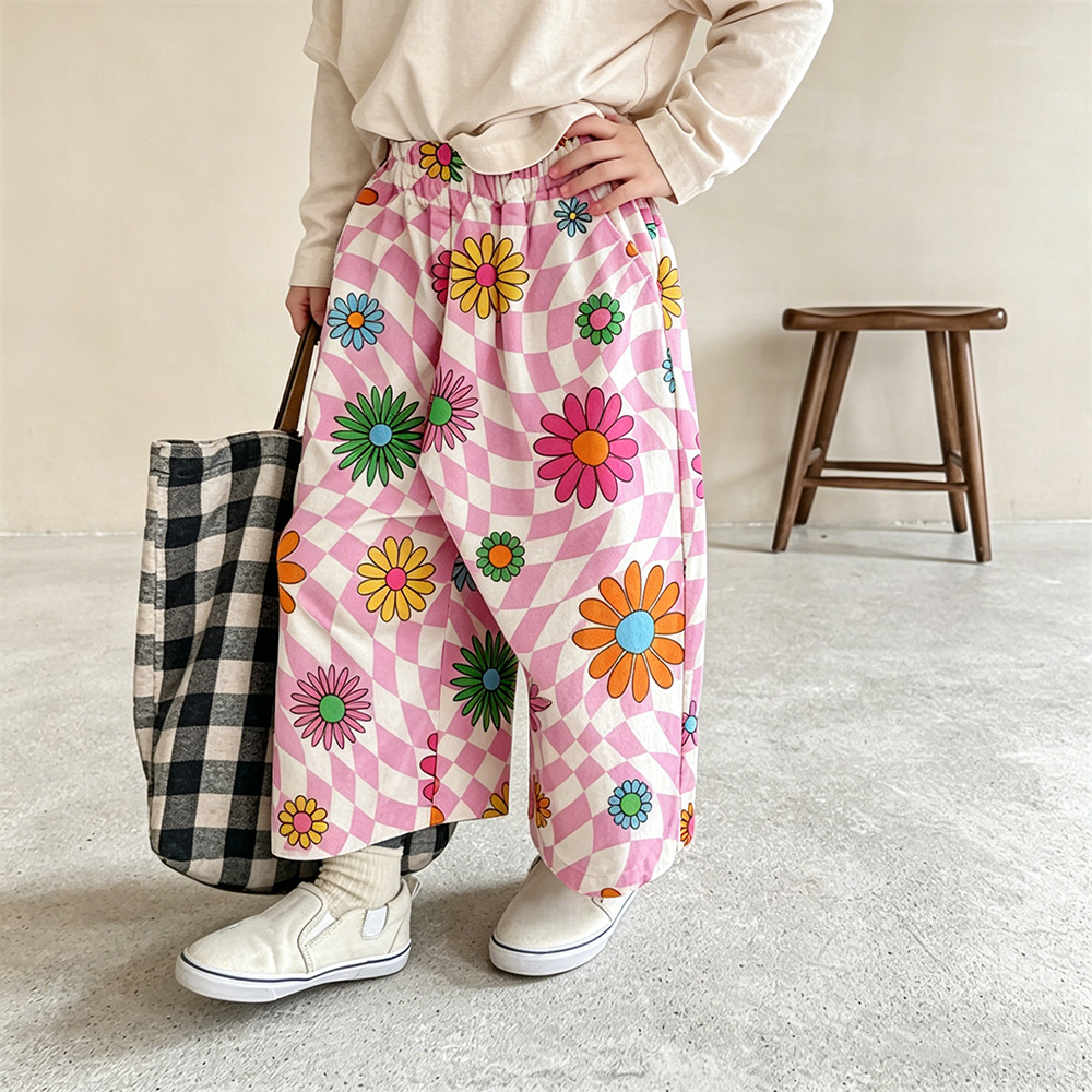 Baby & Kids Sunflowers Check Pants