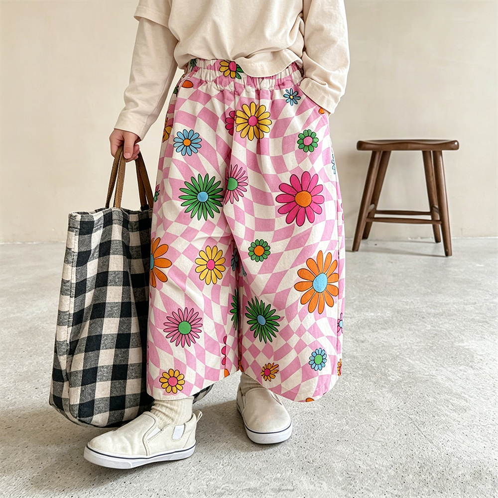 Baby & Kids Sunflowers Check Pants